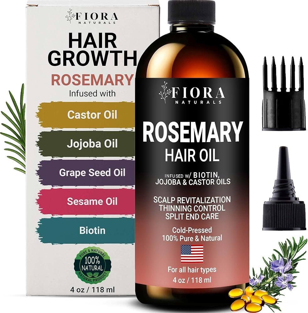 Rosemary Castor Hair Growth Oil - Premium Herbal Supplement